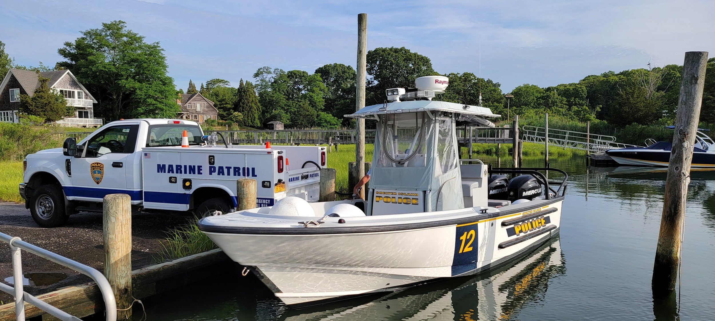 Marine Division truck and boat